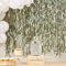 Blätter-Vorhang Backdrop DIY Wand-Schmuck Tür-Vorhang Hintergrund Photo-Box Botanical Eukalyptus Blätter grün - Hochzeits-Deko Party-Dekoration Stoff-Girlande Vorhang Feier Geburtstags-Deko