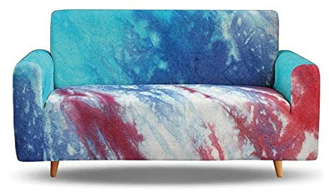 Tanboank Sofabezug 1 2 3 4 Sitzer Sofa,Blaue, Rote, Künstlerische Textur Sofa Hussen Stretch Sofa überzug Ecksofa Stretch Sofahusse Couch Cover I Form Sofaüberwurf L Form 190-230 cm