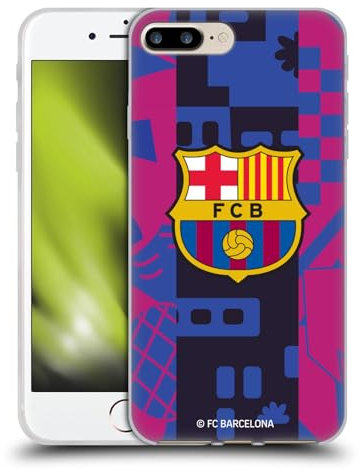 Head Case Designs Licenciado Oficialmente FC Barcelona Tercero Kit de Escudo 2021/22 Caso Funda de Gel Suave Compatible con Apple iPhone 7 Plus/iPhone 8 Plus