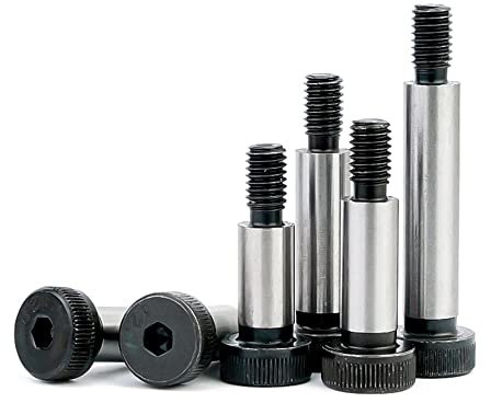 φ6 mm × M5 × 12 mm – 5 Stück Schulterschrauben aus legiertem Stahl der Güte 12,9 mit Innensechskant, Schulterdurchmesser 6 mm, Schulterlänge 12 mm, Gewindegröße M5 – 0,8 mm