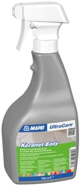 Mapei UltraCare Keranet Easy - Ready-to-Use Acid Cleaner Spray, Removes Fresh Cement Grout Haze & Residue from Porcelain, Ceramic & Natural Stone Tiles - 750 ml