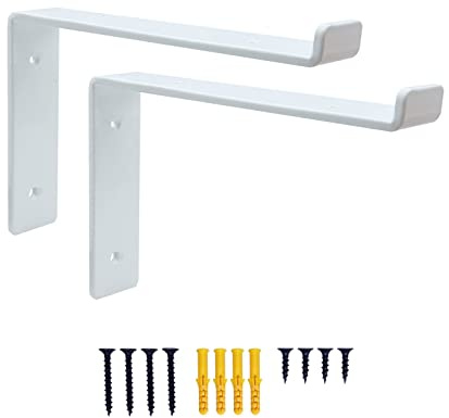 2 x Heavy Duty Scaffold Shelf Brackets 225mm - Industrial Style for 9 Inch Boards - Made from 5mm Steel - Ideal DIY Storage Solution for Living Room, Kitchen, Office, Garage