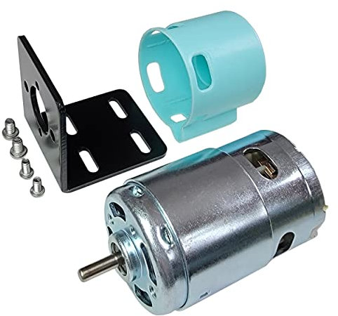 895 DC Motor, 12V 24V 7500-15000rpm Ball Bearing Large Torque High Speed Double Shaft Motor High Power Low Noise Motor for Circular Saw DIY Drill