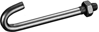 Alberts 672515 Vis à Crochet | pour Fixation Treillis soudé Double | Galvanisé à Chaud | pour poteaux 60 x 40 clôture, Gris