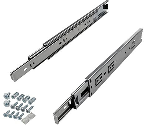 SOTECH 5 Paar Vollauszüge KV-35-H45-L700-NF-MS 700 mm Standardausführung, Traglast 35 kg, Schubladenschiene inkl. Schraubenset