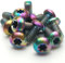 [12 pezzi] M5 * 10 mm T25 titanio Ti Bolt per rotori del freno a disco della bici, kit di bulloni rotore in titanio MTB bicicletta colore arcobaleno, leggero