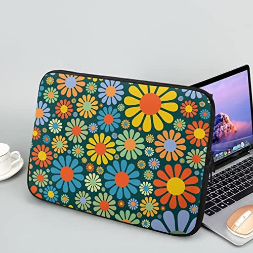Showudesigns Colorful Flower Laptop Sleeve Bag for Women Lightweight Laptop Protector Neoprene Laptop Sleeve 10 inch Suitable Gifts for Friends Tablet Bag Green