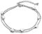 Kaguyo heart bracelets for women, Stainless Steel Heart Double layer Chain Infinity link charm Bracelet for women girls, friendship birthday jewellery gifts (silver)