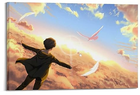VZRSQZK Anime-Poster Attack on Titan, dekoratives Gemälde, Leinwand, Wandposter und Kunstdruck, moderne Familienschlafzimmer-Dekoration, Poster, 30 x 45 cm