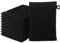 Lot de 10 Gants de Toilette 15x20cm | 100% Coton Premium | Epais 500g/m2 | Linge de Bain Doux & Absorbant | Oeko-TEX | Marque Ôhm | Noir