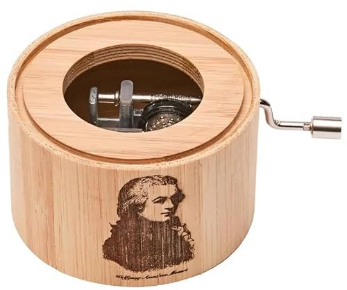 Spieluhr aus Bambus mit dem Türkischen Marsch von W.A. Mozart - music box von Kurbelwerk green-line, Motiv-Edition