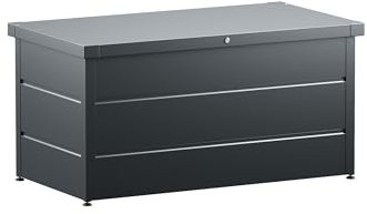 Hörmann Gartenbox Juno Modern (Modell 1320, Ral 7016, Größe 136x67,5x72,5 cm, dunkelgrau, Aufbwahrungsbox, Stauraum)