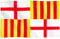 Runesol Barcelona Flagge, 91x152cm, 4 Ösen, eine in jeder Ecke, Spanische Regionalflagge, katalanischer Nationalfeiertag, Sant Jordi Tag, Premium-Flaggen für drinnen und draußen, lebendige Farben