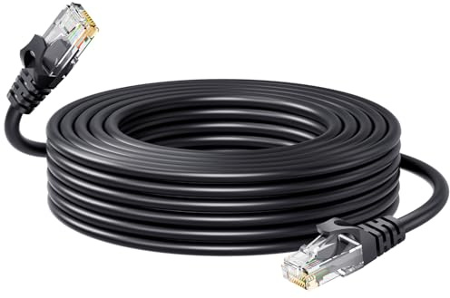 ANLINK 15M 50ft Cat6 Ethernet Cable Black, RJ45 LAN Patch Cable, 24AWG UTP CAT6 10Gbps Snagless High-Speed Wired Internet Cable for Router, Modem, Switch, PCs, Smart TV, Streaming Devices and More