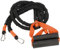 Belle Vous 2 Elastici per Allenamento - Elastico da Palestra - Set da Fitness - con Maniglie per Esercizi - per Bodybuilding e Fisioterapia - per Uomo e Donna - Nero Arancione