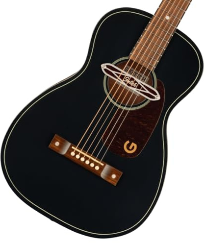 Gretsch Jim Dandy Deltoluxe Parlor Akustikgitarre, schwarzer Deckel