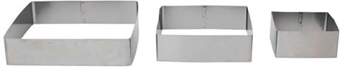 Paris Prix - Lot De 3 Cadres à Pâtisserie carrés 20cm Argent