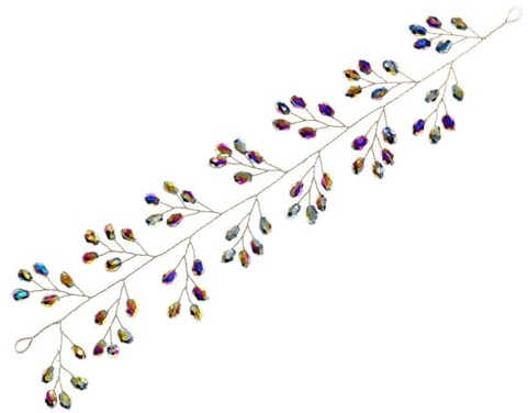 FAIRYGATE Serre Tete Femme Bijoux Cheveux Strass Accessoires Cristal Couronne Mariage Tête Headband pour Female Demoiselle D’Honneur Fête Anniversaire Doré X04706