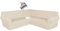 ZRCYXDW Wasserdicht ecksofa überzug, 3 Stück Sofabezug L Form 7 Sitzer Stretch L Form Sofahusse Schutz waschbar für Wohnzimmer-Beige-7 Sitzer