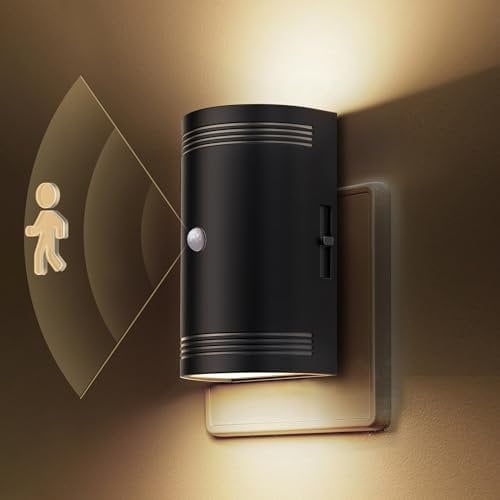 LOHAS-LED Nachtlicht mit Bewegungsmelder, LED Nachtlicht Warmweiß 3000K, Einstellbare Helligkeit 0-100LM, Dimmbar Nachtlicht für Kleinkinder, Bad, Schlafzimmer, Flur, Treppe, Küche, 2 Stück