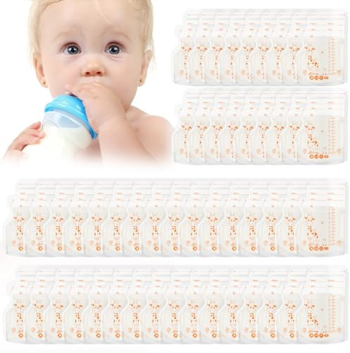 Aolso 50 Beutel Muttermilchbeutel, 250 ml, BPA-freie Muttermilch-Aufbewahrungsbeutel zum Stillen, Muttermilch Aufbewahrung Bag für Muttermilch, gefrierbare, auslaufsichere Milchbeutel, platzsparend