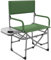 Outsunny Regiestuhl Faltbar Campingstuhl mit Seitentisch, Becherhalter, Klappstuhl mit Griff, für Camping, Strand, Oxford, Grün