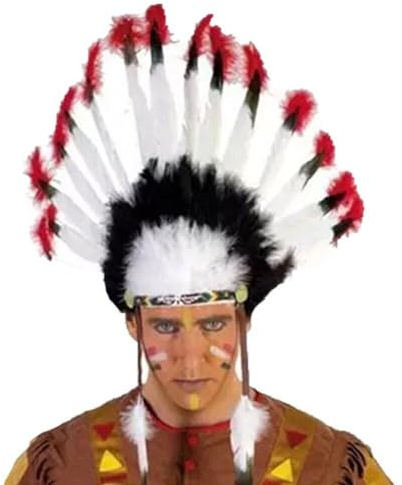 Lpitoy Indischer Federhut, Amerikanischer Warbonnet-federkopfschmuck, Hut, Karneval, Cosplay, Requisiten, Haarschmuck
