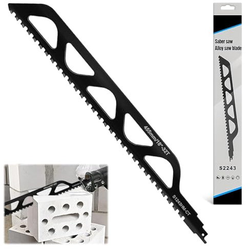 Säbelsägeblätter, Säbelsägeblatt Stein, Hartmetallstahl säbelsägeblätter für Porenbeton, holz, metall, Ziegel, Beton, Professional Sägeblätter (455)