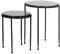 Wohnling Beistelltisch 2er Set Grün Schwarz Design Satztisch Glas Metall Rund, Wohnzimmertisch Modern, Ausgefallener Couchtisch, Sofatisch 2-teilig abnehmbare Tischplatte