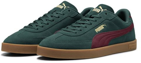 PUMA Unisex Club Ii Era Suede Sneaker, Green Terrain Ruby Shimmer, 43 EU