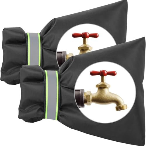 CJQRL 2 Pezzi Protezione Rubinetto Giardino, 21x17cm Copertura per Rubinetto, Copri Rubinetto Antigelo Impermeabile, Copertura Esterna per Rubinetto per Antigelo Protezione Invernale Universale