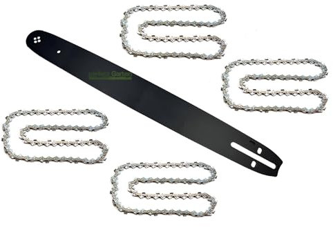 45cm 1,5 0,325 72 TG Schwert +4X Kette kompatibel mit Scheppach CSP50 / BE18-72-5810P