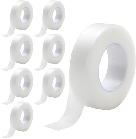 8 Rolls Lash Extension Tape, Adhesive Eyelash Tapes Breathable | Micropore Fabric Makeup Medical Tape for Sensitive Skin False Eyelash Patch Supplies Makeup Wound Care（9M Each Roll ）
