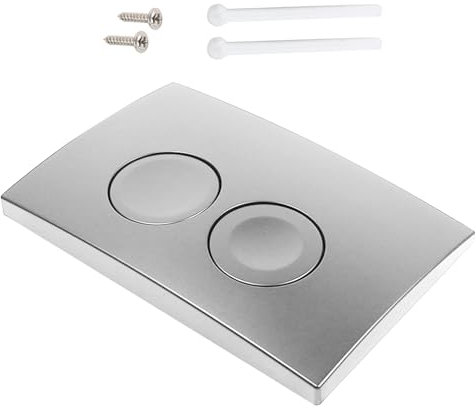 Betätigungsplatte Drückerplatte WC Spülauslösung Spülkästen Taste WC Ersatzteile für Geberit DELTA 21 mit 2 Taste&Befestigungsrahmen&2 Drückerstangen (Metall)