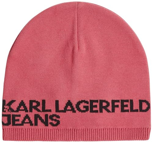 KARL LAGERFELD JEANS Damen Single Layer Logo Beanie