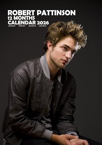 Robert Pattinson Kalender 2026 A3 Wirobound Vollfarbe Gratis Packung Kalenderaufkleber