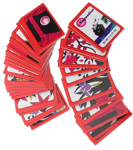 Outanaya Brettspielkarten mit Klarem Design aus Papier Tragbare für Spiele für Erwachsene bei Themenpartys und Familien Kartenspielen
