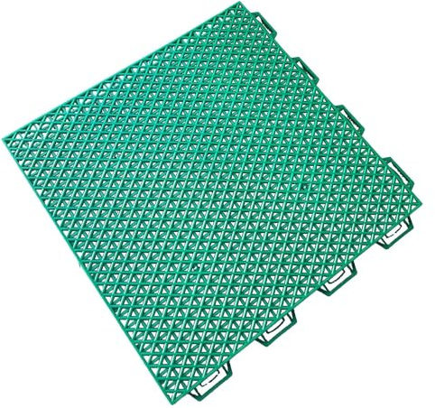 Modulare Verriegelungsmatte, Modulare, stapelbare Kunststoff-Terrassenfliesen, multicolor, 30x30cm, für Innen und Außen(Green,30x30cm/24PCS)