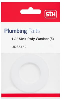 Westco 11/2 Pack of 5 Durable Poly Washers for Sink and Waste Fittings
