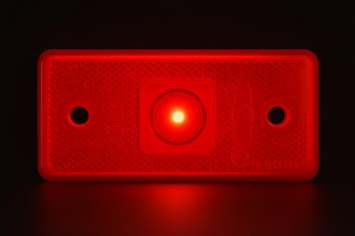 24/7 AUTO LED-Seitenmarkierungsleuchten für LKW, 24 V, rote Standleuchten, 4 LEDs, 10 Stück