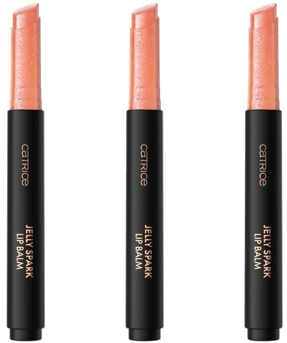 Catrice Jelly Spark Lip Balm, Nr. 030, Orange, Färbeeffekt, glänzend, schimmernd, vegan, ölfrei, ohne Parabene, ohne Mikroplastikpartikel, 3er Pack (3x2.5g)