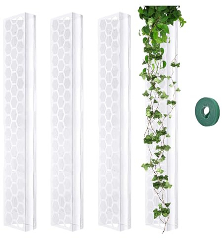 Moss Poles Monstera - 17 Zoll stapelbare Pflanzenstütze, Kletterpflanzenständer für den Innenbereich geeignet, Transparent Moos Stake | Monsteras Green Ivy Money Baum Pflanzenhalter Garten Innendekor