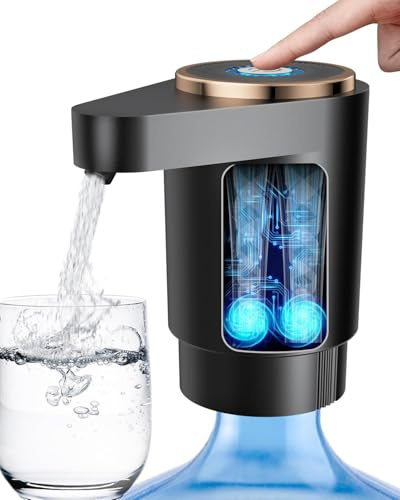 Water Dispenser Pump for 5 Gallon Bottles, USB Rechargeable Bottle Pump | Portable Water Jug Dispenser for Home, Kitchen, Office and Camping with USB Rechargeable Power and Easy Pump Operation