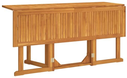 Anself Klappbarer Gartentisch aus massivem Teakholz 150x90x75 cm für Garten, Terrasse und Balkon - stabiler Esstisch mit wasserbasierter Lackierung, platzsparend zusammenklappbar, ideal für Mahlzeiten