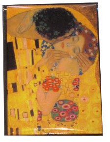 Fridolin Motivmagnet Der Kuss, Metall, bunt, 8x5.4x0.3 cm