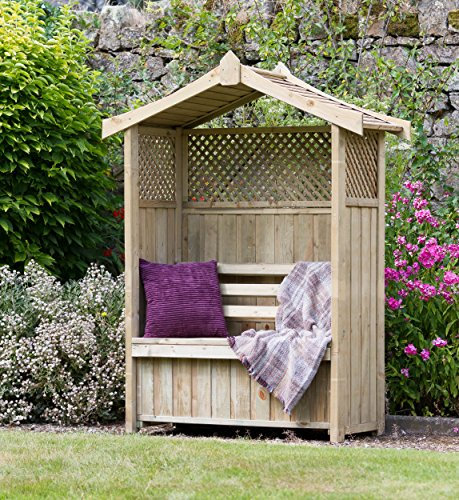 Zest4Leisure Dorset Arbour with Storage Box - FSC Certified Pressure Treated Wood
