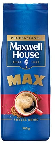 Maxwell House Max löslicher Bohnenkaffee, Instant Kaffee, 500 g im Vorteilsbeutel, für 280 Getränke