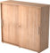 bümö Schiebetürenschrank 3OH - Aktenschrank abschließbar, Sideboard Schrank mit Schiebetüren in Nussbaum - Büroschrank aus Holz mit Schiebetür, Büro Kommode für Ordner & Co.