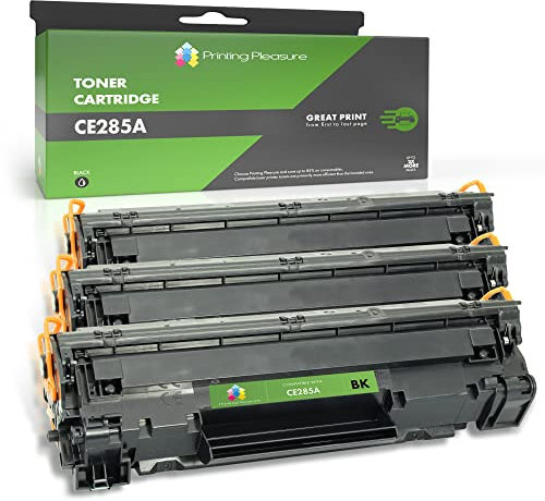 Printing Pleasure 3 Toner kompatibel zu CE285A CRG 725 für HP Laserjet Pro P1102 P1102W M1212 M1212NF M1217NFW M1132 Canon i-SENSYS LBP6000 LBP6000B LBP6020 LBP6020B MF3010 - Schwarz, hohe Kapazität