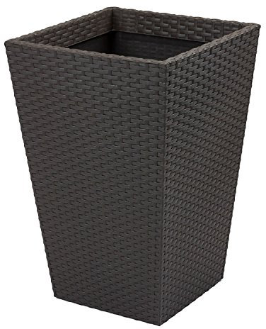 Keter Rattan estilo Maceta Jardín Balcón Terraza, 55,4L marrón